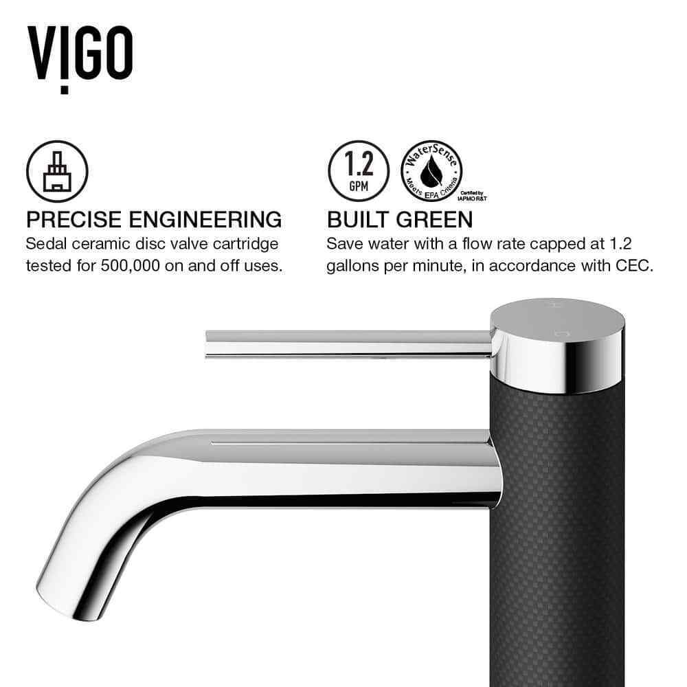 VIGO Madison Single Handle Single-Hole Bathroom Faucet in Chrome VG01044CH