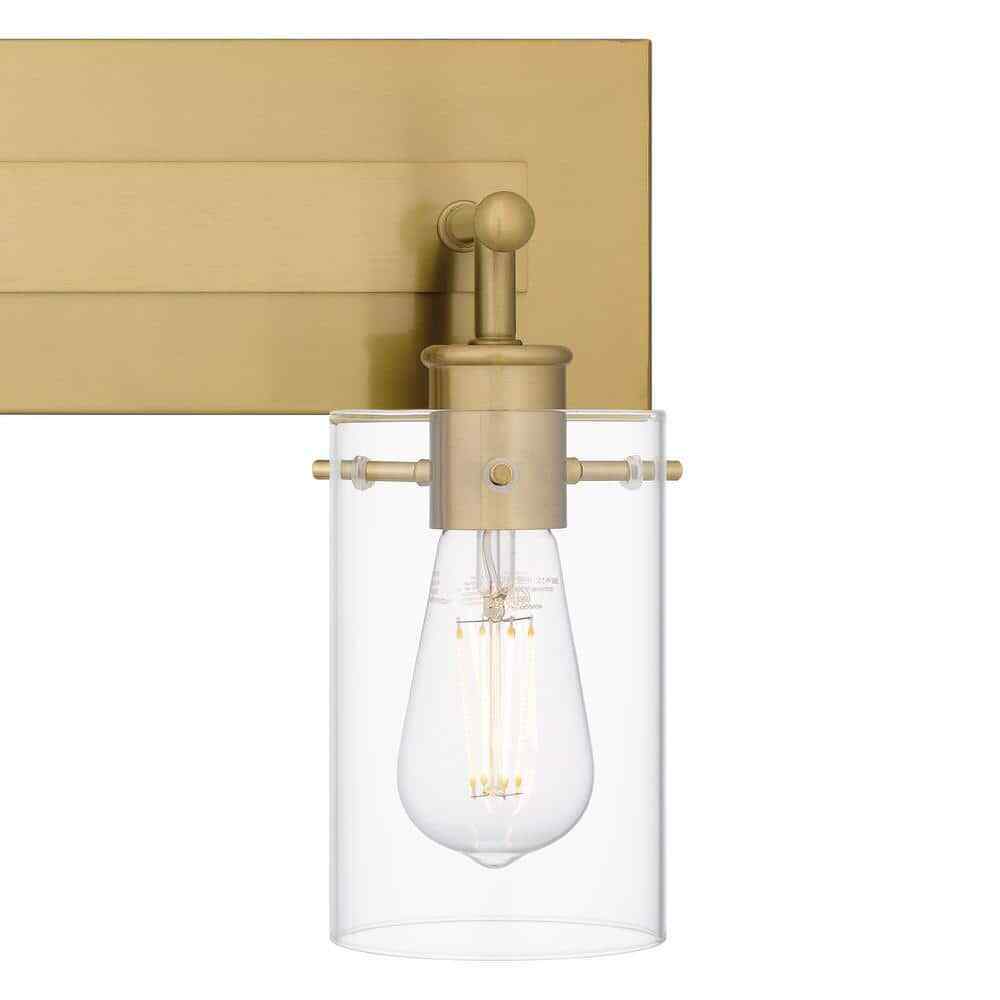 Hampton Bay Regan 12.75 in. 2-Light Brushed Gold Vanity Light