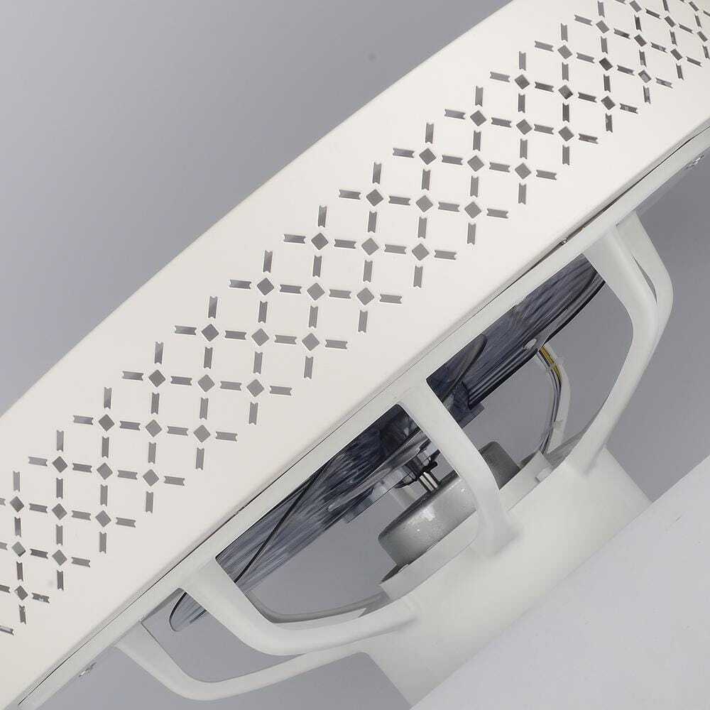 TOZING LED Indoor White Dimmable Matte Modern Cage Ceiling Fan Light w/ Remote