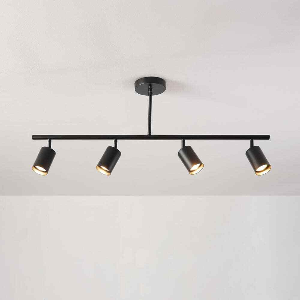 Globe Electric Willard 2.92 ft. 4-Light Black Adjustable Height Linear Track Kit