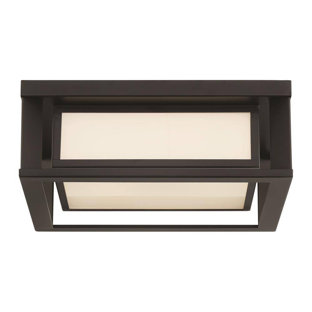 GLUCKSTEINELEMENTS Paxton 1-Light Black Integrated LED Outdoor Flush Mount