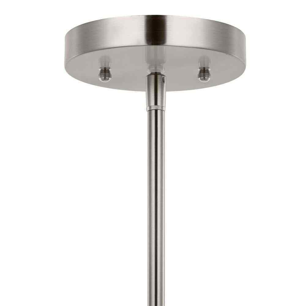Hampton Bay Mullins 10 in. 1-Light Brushed Nickel Pendant Hanging Light