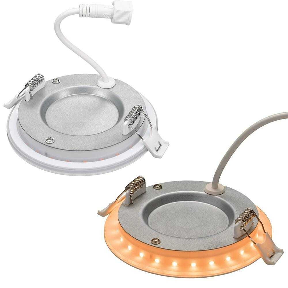 Commercial Electric 4 in. CCT Integrated LED Recessed Light Trim w/ Night Light