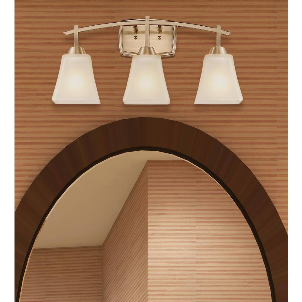 Westinghouse Midori 3-Light Brushed Nickel Wall Mount Bath Light 6573600