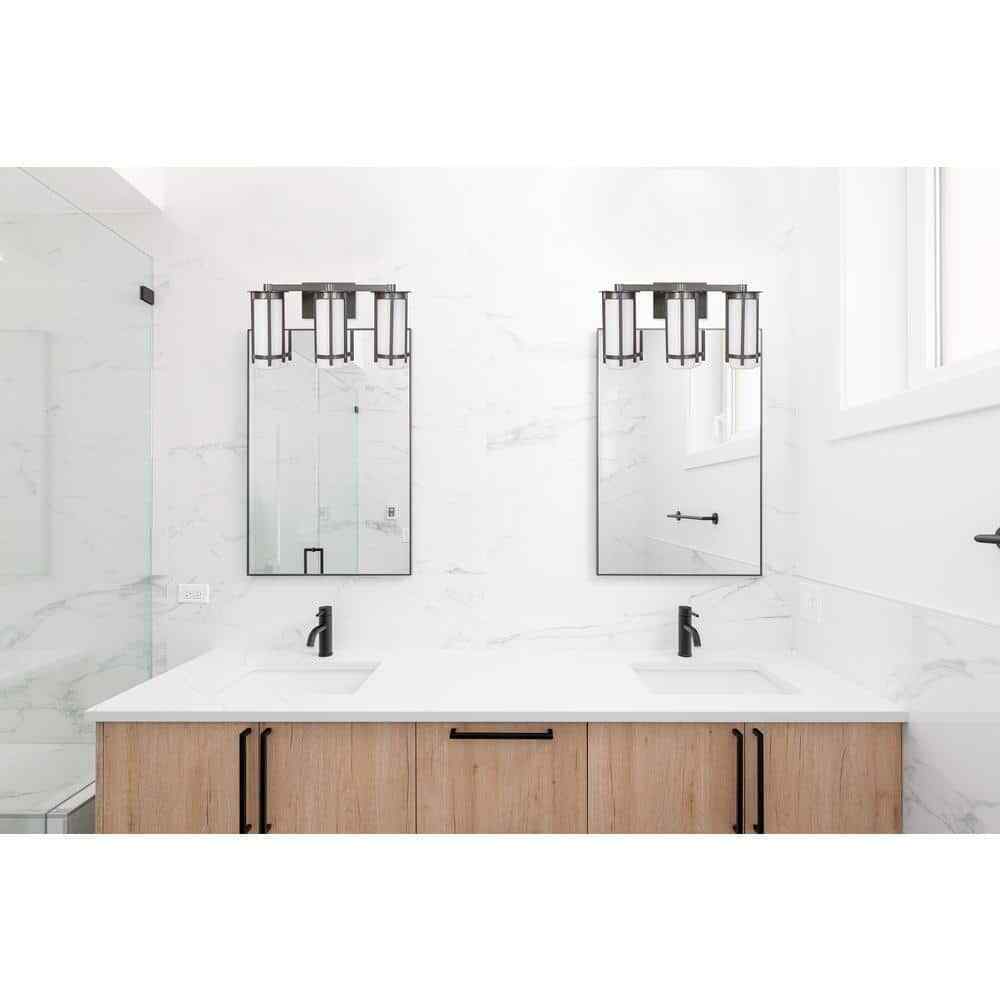 Eglo Truxton 20.39 in. 3-Light Graphite Vanity Light 203121A