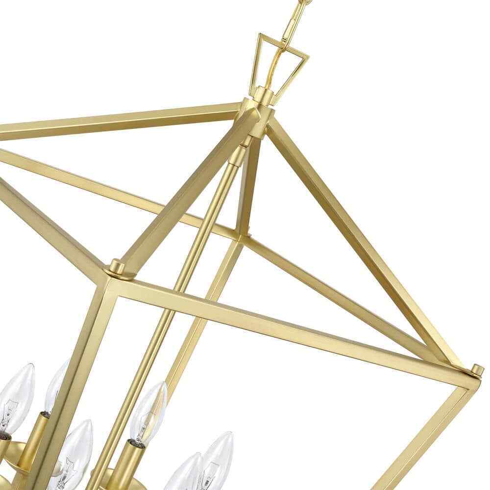 Hukoro Alfa 16 in. 6-Light Geometric Cage Lantern Pendant Light
