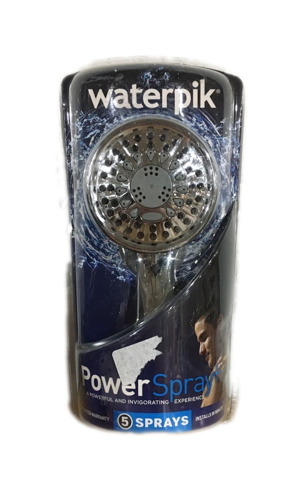 Waterpik 5-Spray Wall Mount Handheld Shower Head 1.8 GPM in Chrome TAV-553E