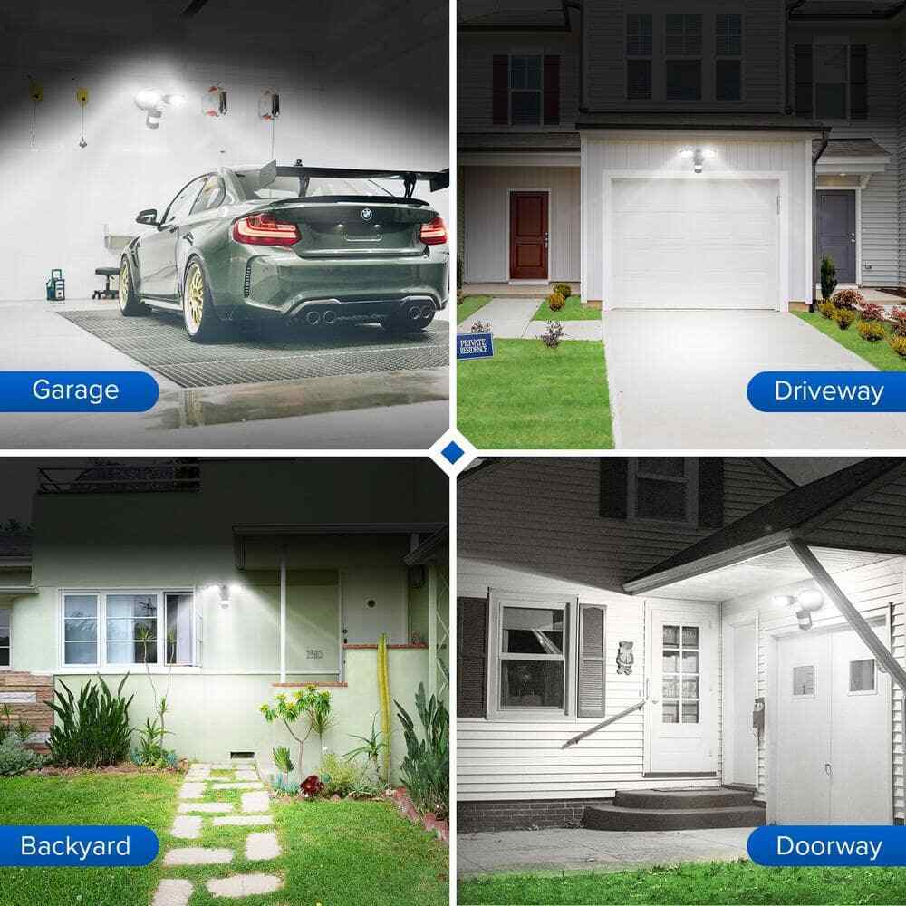 SANSI 1800 Lumens Black Motion Sensor Outdoor LED 5000K Dusk to Dawn Flood Light