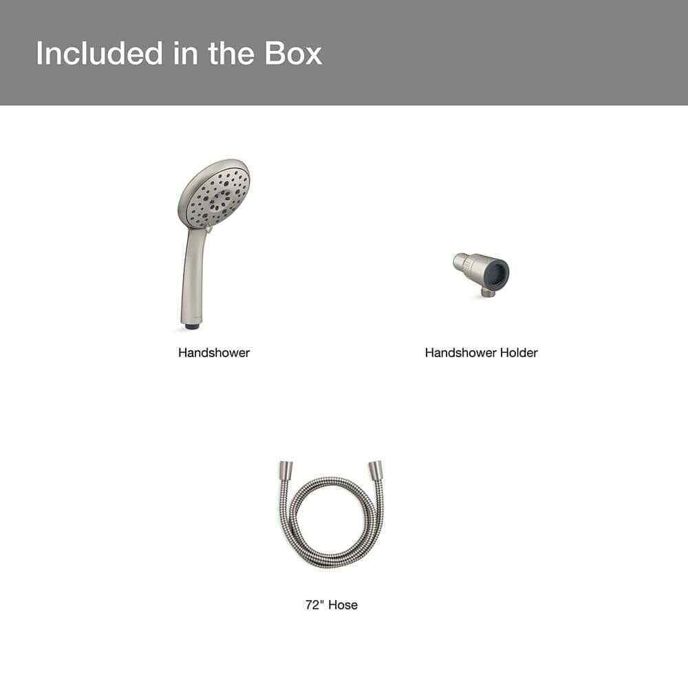 KOHLER Claro 3-Spray Wall Mount Handheld Shower Head 1.75 GPM
