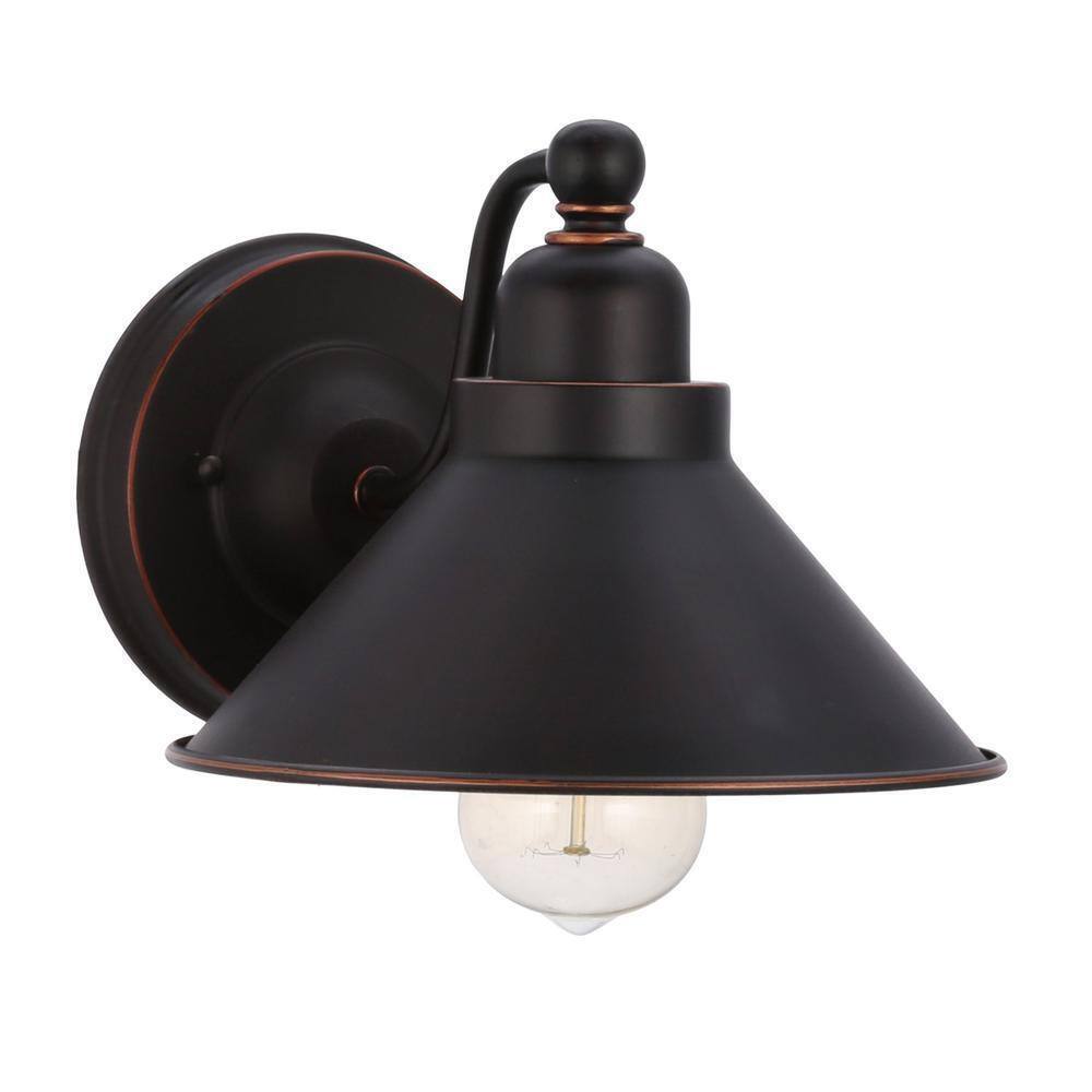 SATCO Bridgeview 7.25 in. 1-Light Mission Dust Bronze Wall Sconce