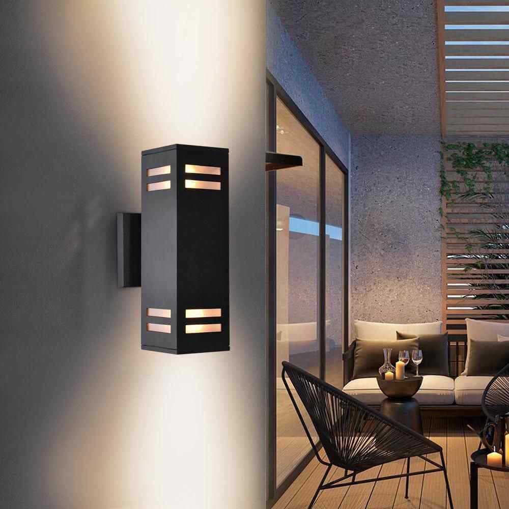 RRTYO 2-Light Matte Black Outdoor Waterproof Wall Lantern Exterior Sconce