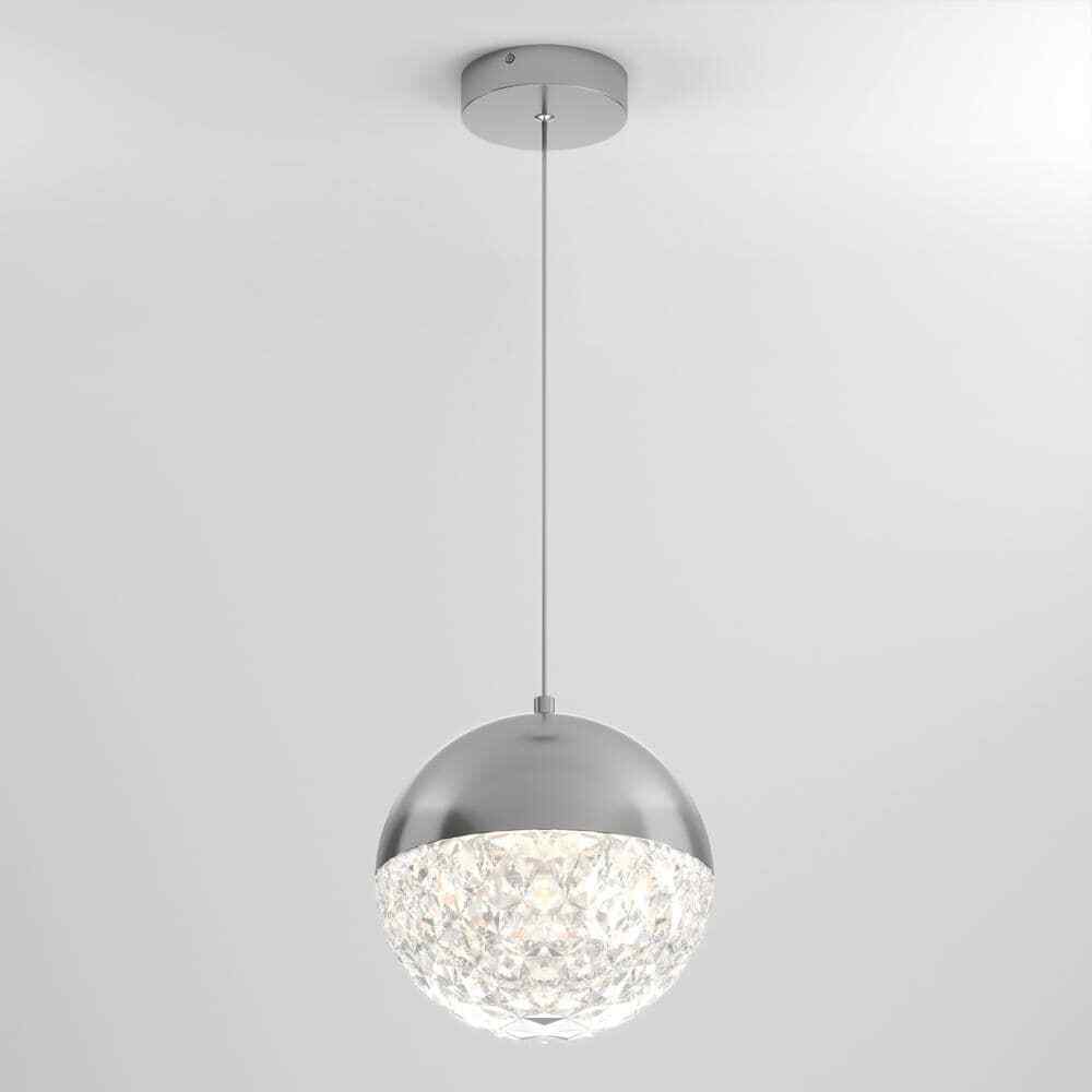 Artika Carat Ball 15-Watt Chrome LED Mini Pendant Light Fixture Kitchen Island