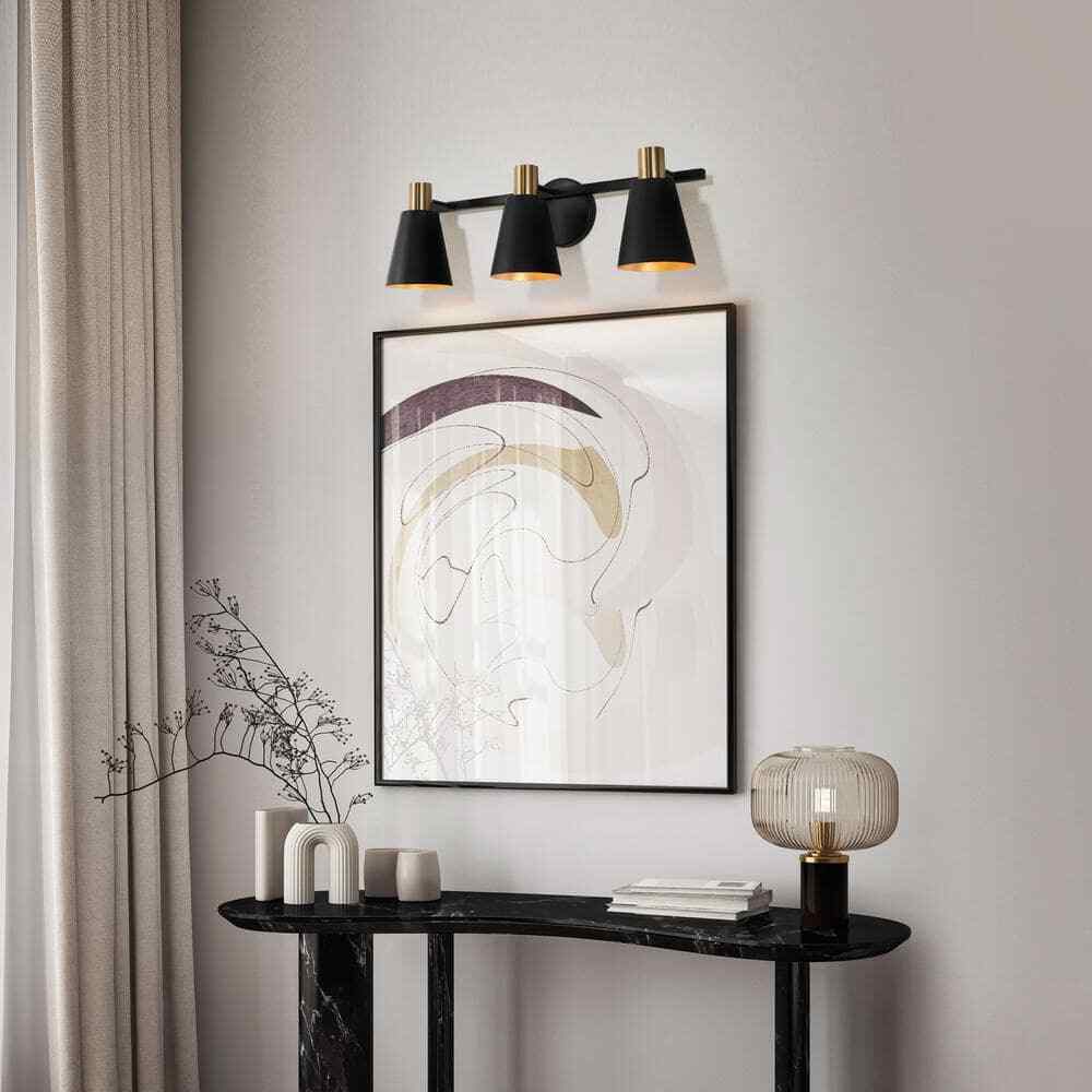 Uolfin Bathroom Wall Sconce 3-Light Modern Bell Powder Room Vanity Light Fixture