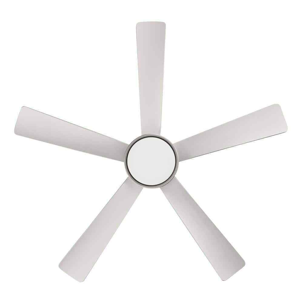Hampton Bay Hawkspur 52 in. LED CCT Indoor/Outdoor Brushed Nickel Ceiling Fan