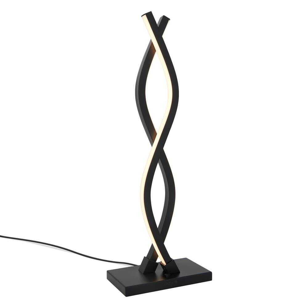 Artika Wave 18 in. Black Modern Dimmable Table Lamp for Living Room TL-WA-BL