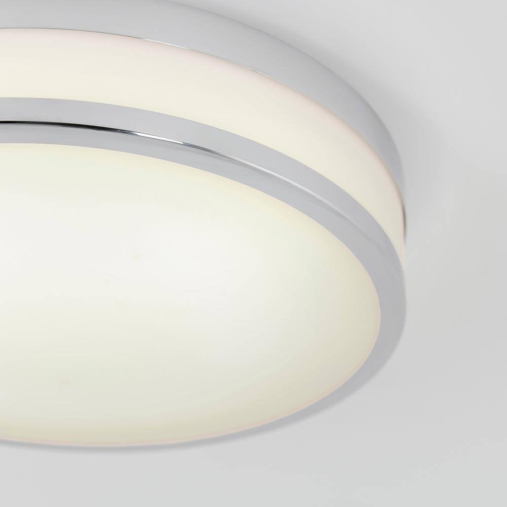 Artika Luna 12 in. 1-Light Chrome Integrated LED Modern Ceiling Light Fixture