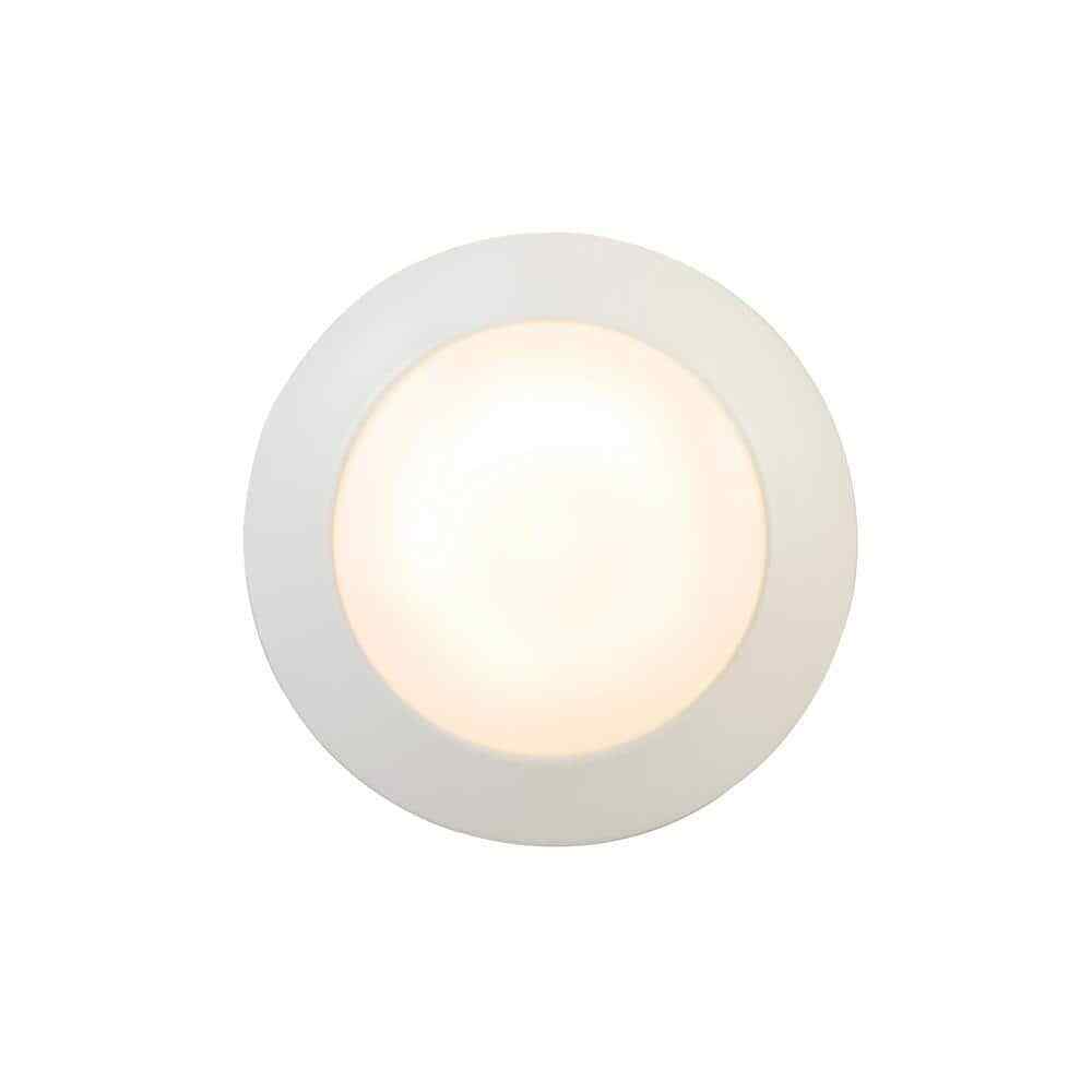 Commercial Electric 7 in. White LED Flush Mount 2-Pack JVJ3011L-8/WHT