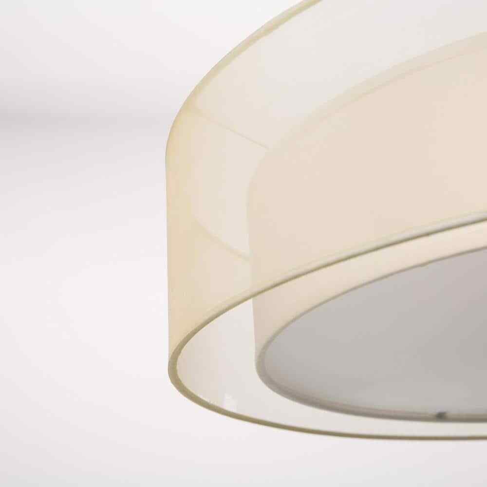 Merra 3-Light Antique Bronze Double Drum Pendant with Outer Organza Shade