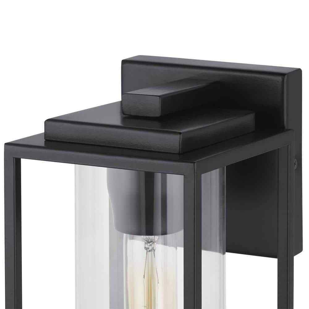 Progress Lighting Macstreet 9in. 1-Light Matte Black Modern Outdoor Wall Lantern