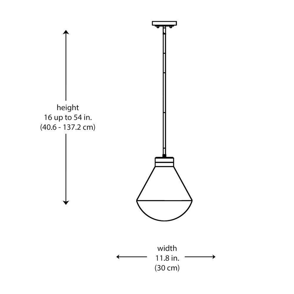 Bel Air Lighting Ludlow Brushed Nickel Hanging Pendant Light Fixture Glass Shade