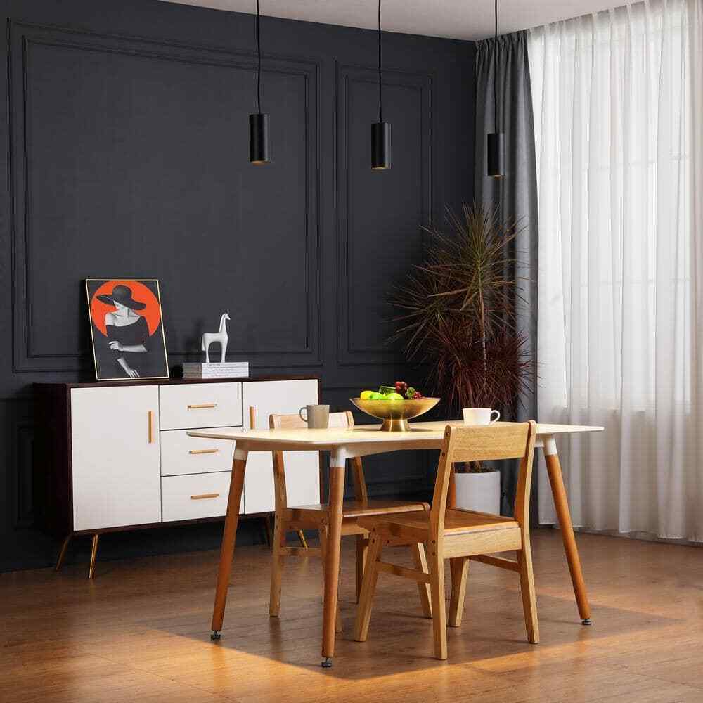 Vidalite Egul Integrated LED Black Adjustable Cylinder Mini Pendant Matte Black