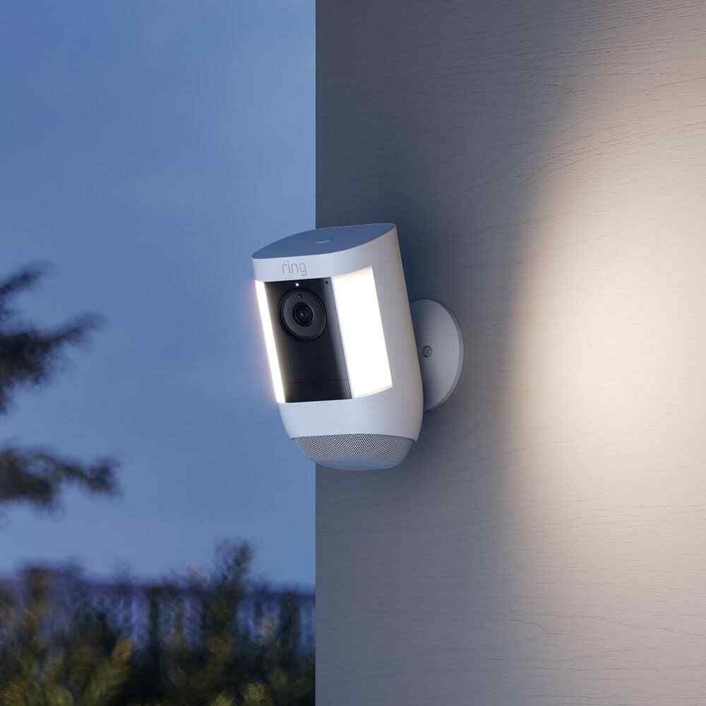 Ring Spotlight Cam Pro Battery - Smart Security Video Camera w/ LED Lights Black