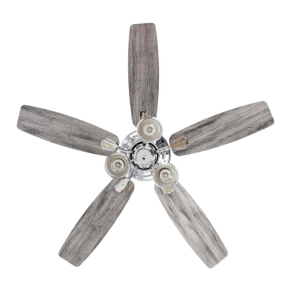 matrix decor 52 "Silver Flushed Mounted Ceiling Fan w/ Light and Remote Control