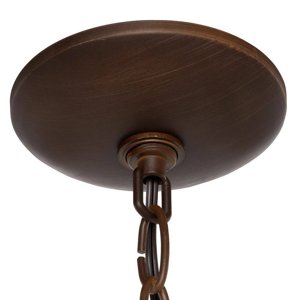 Home Decorators Barton Bay 1-Light Bronze and Champagne Pewter Orb Mini Pendant