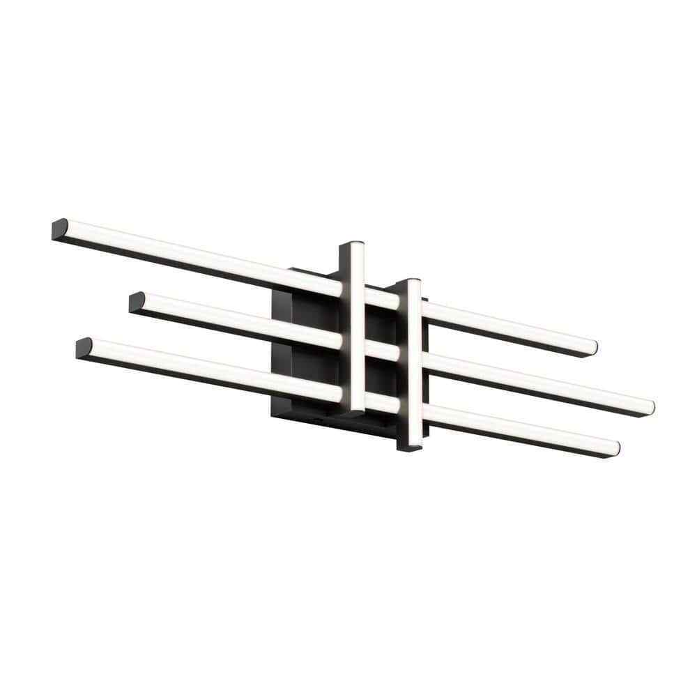 Artika Grid 27 in. Light Matte Black LED 3 CCT Vanity Light Bar for Bathroom