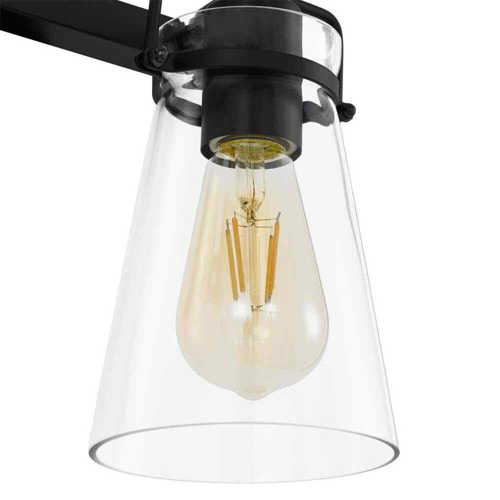 Home Decorators Collection Stonedale 20 in. 3-Light Black Vanity Light HDLI006