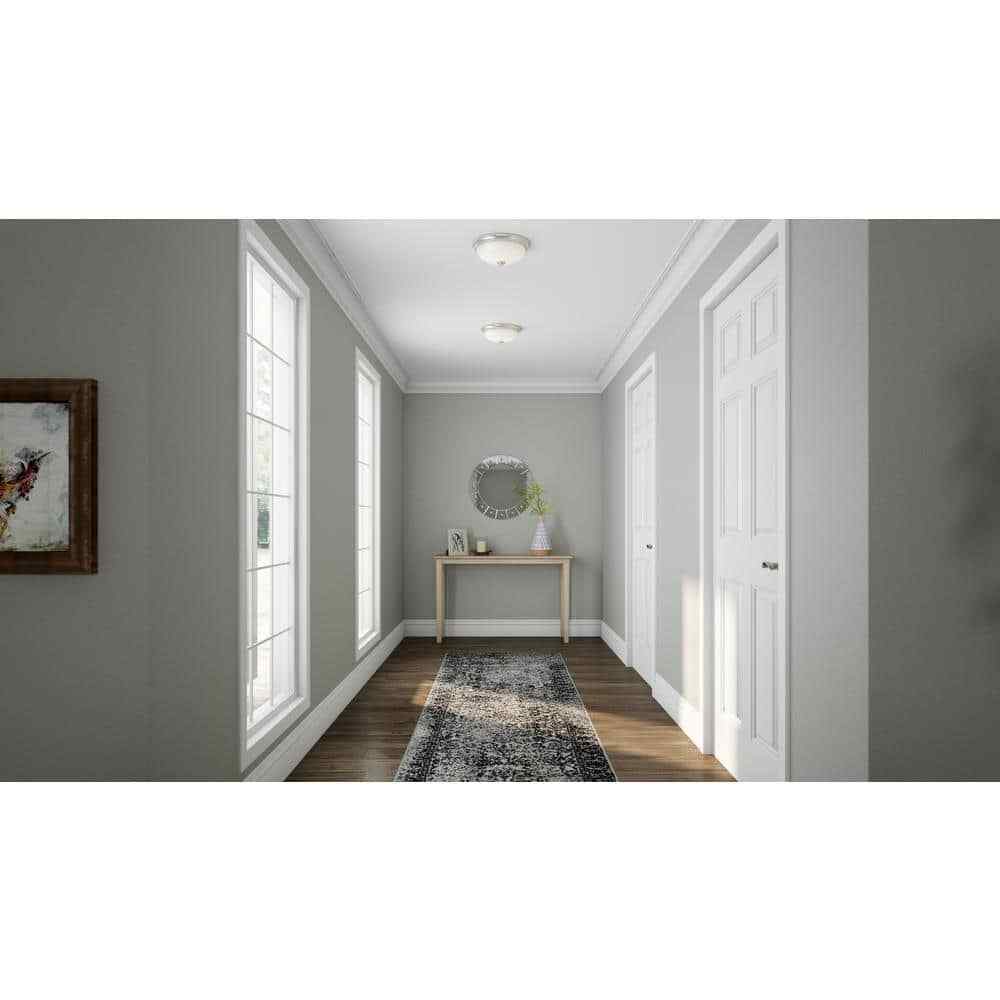 Commercial Electric 7 in. White LED Flush Mount 2-Pack JVJ3011L-8/WHT
