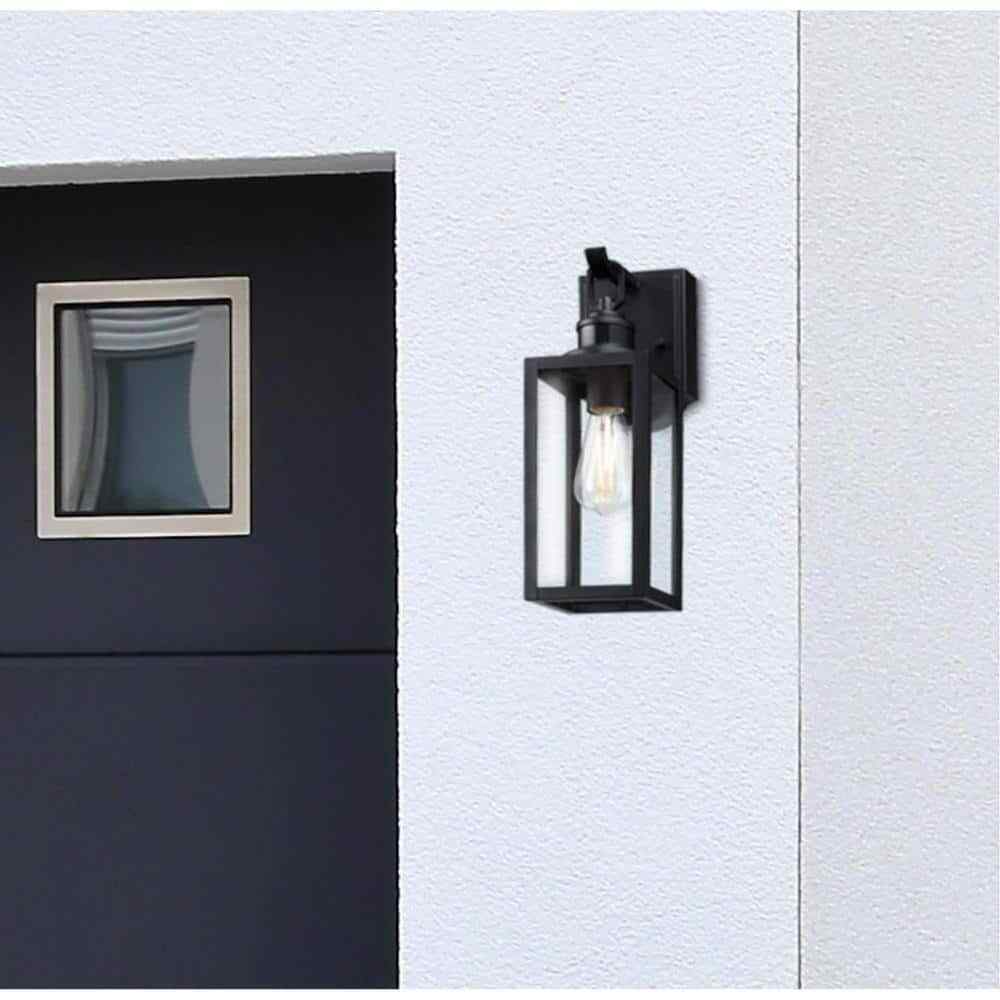 Westinghouse Lighting Victoria 1-Light Matte Black Outdoor Wall Lantern Sconce