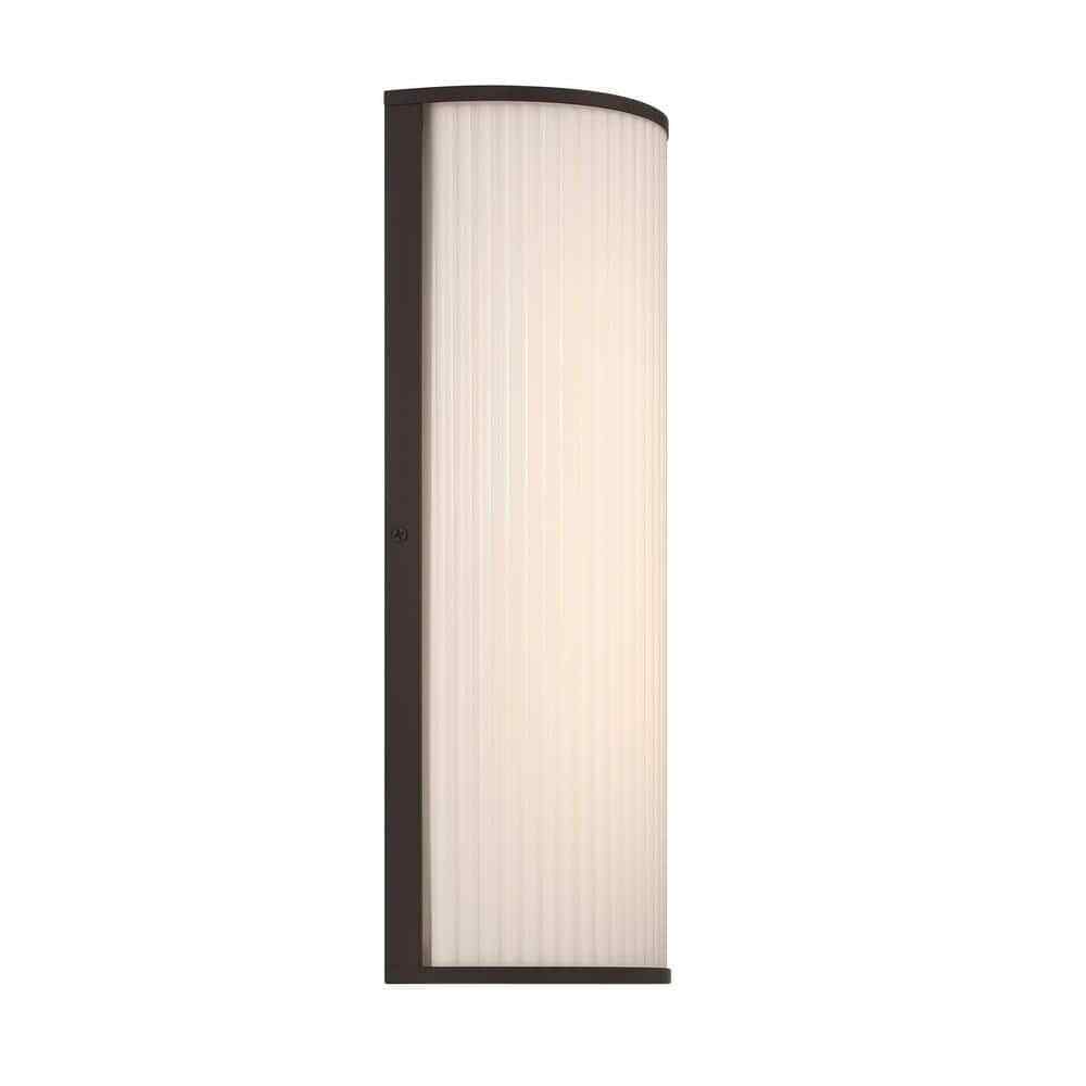GLUCKSTEINELEMENTS Massey LED Large Outdoor Wall Sconce Black Metal 39479-HBCLED