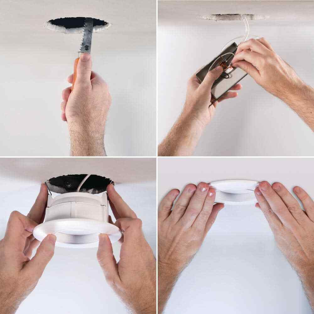 HALO RA 4 in. Adjustable CCT Canless Dimmable Integrated LED Recessed Light Kit