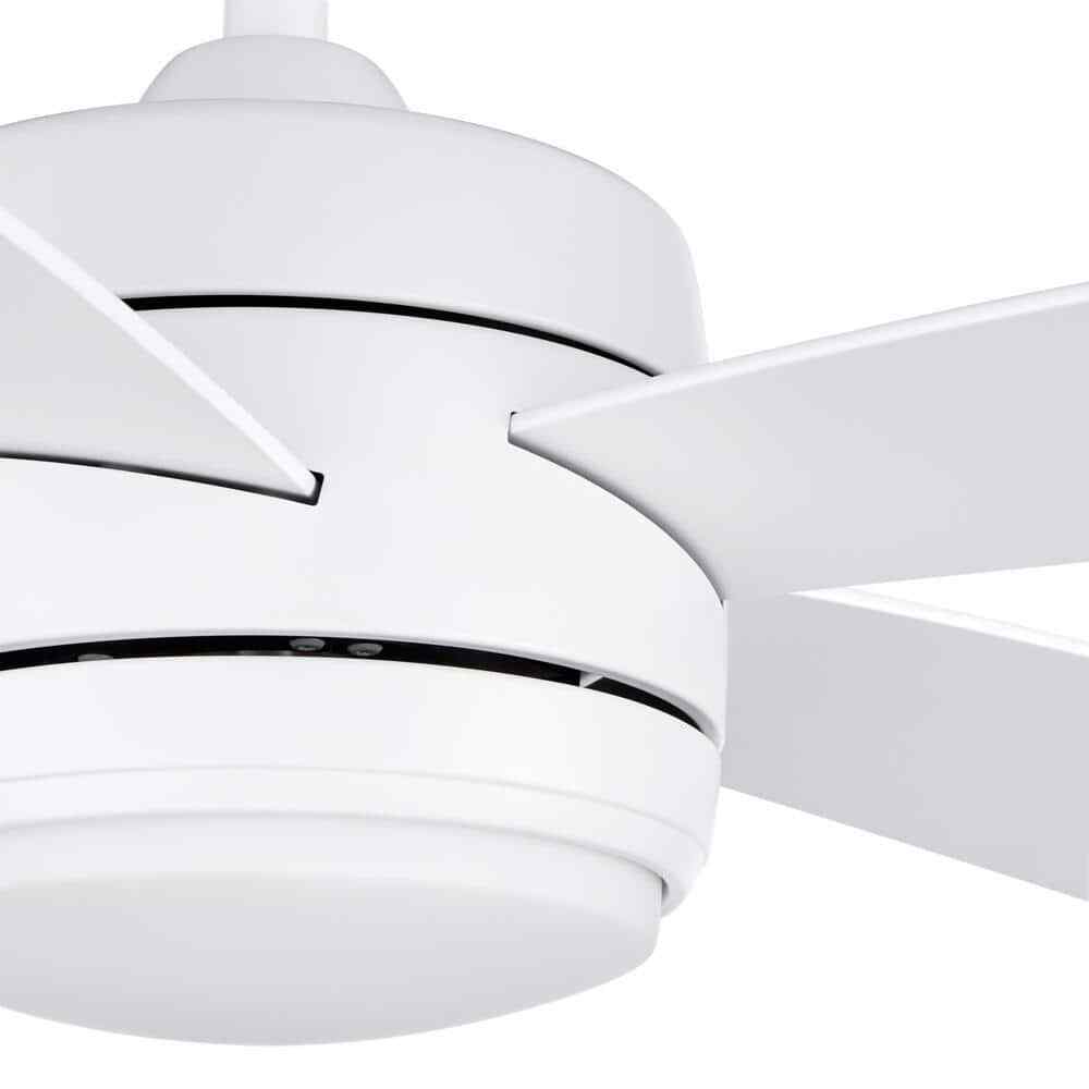 Hampton Bay Averly 52 in. LED Matte White Ceiling Fan w/ Light + Remote Control