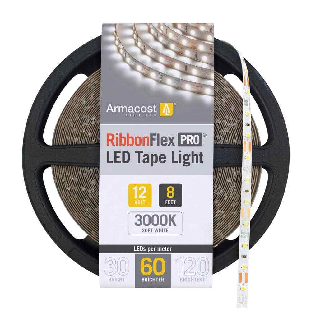 Armacost Lighting RibbonFlex 8.2 ft. LED Tape Light 60 LEDs/m Soft Bright White