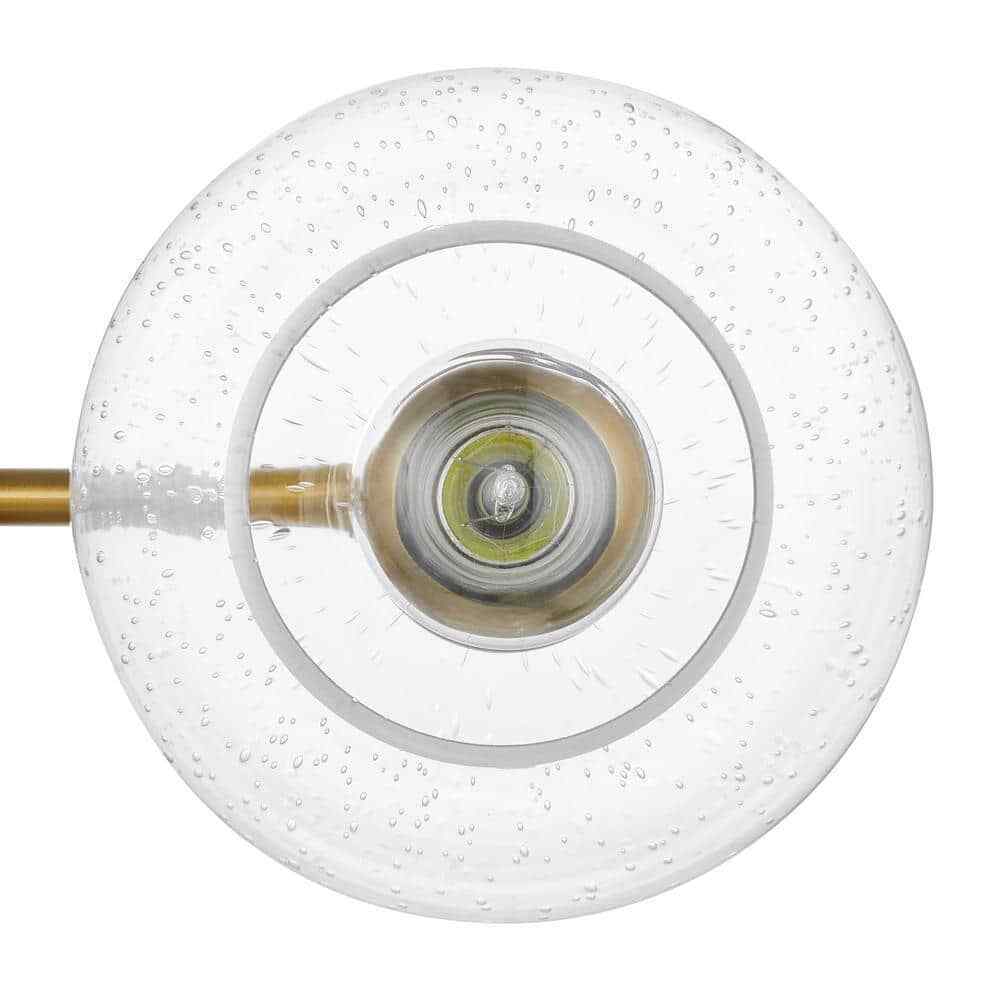 Home Decorators Jill 16 in. 2-Light Gold Vanity Light w/ Seeded Glass Shade