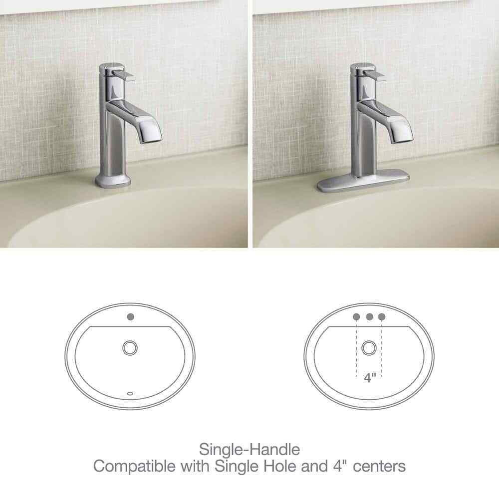 KOHLER Ashan Single Hole Single-Handle Bathroom Faucet in Polished Chrome