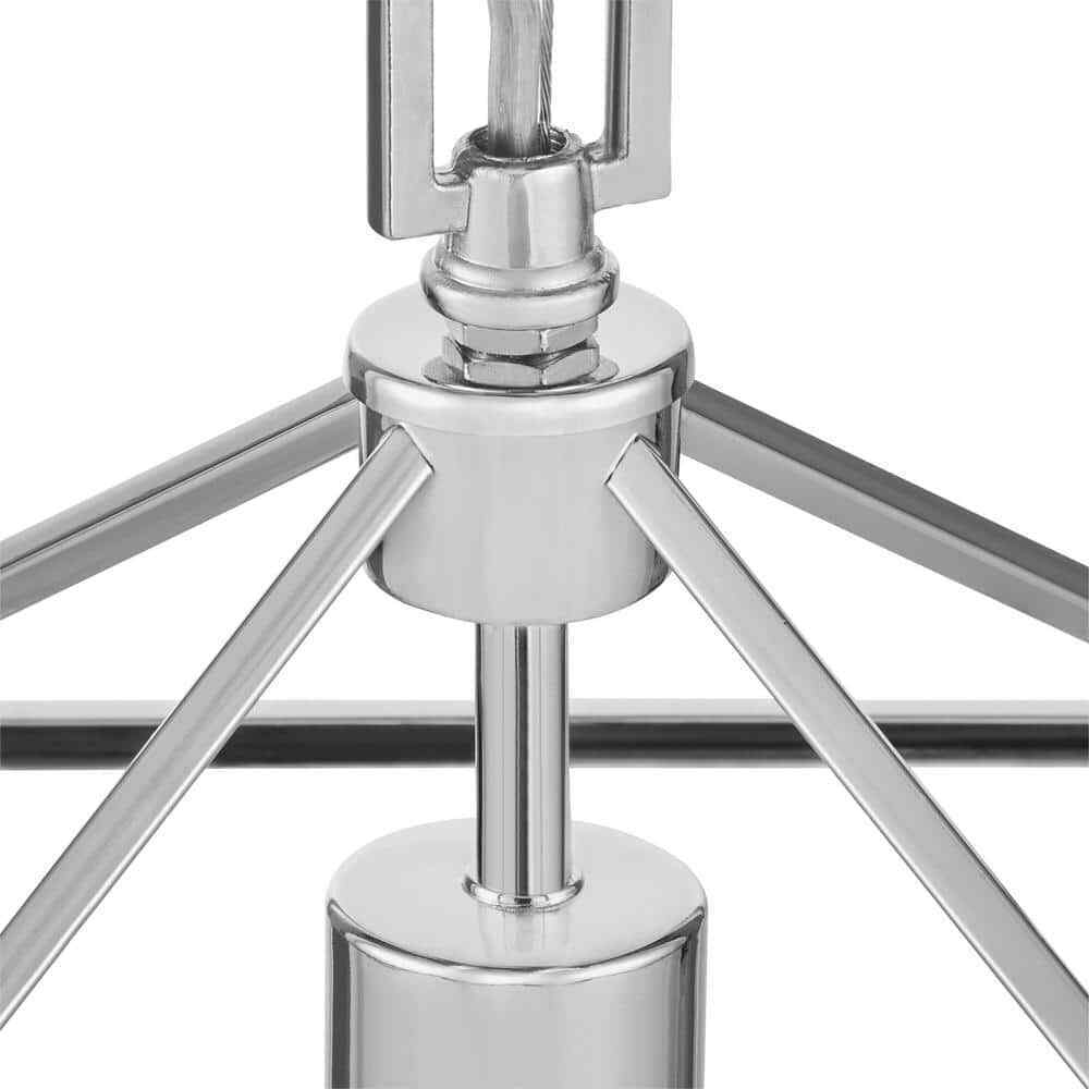 Home Decorators Weyburn 1-Light Chrome Farmhouse Mini Pendant Light Fixture