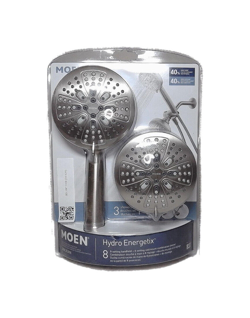 MOEN HydroEnergetix Dual Tub and Handheld Shower Head in Brushed Nickel
