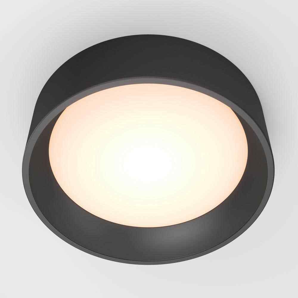 Artika Alton Modern Black LED 3 CCT Flush Mount Ceiling Light Fixture