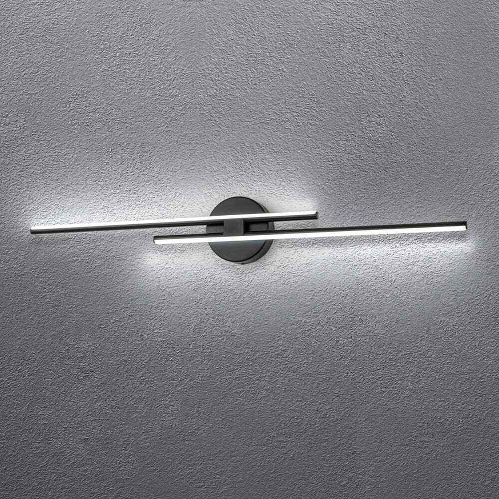 EDISLIVE Bourget Modern Black LED Bath Vanity Light Bar Wall Sconce