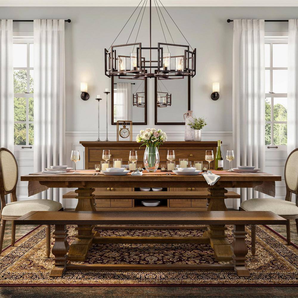 Progress Lighting Replay 5-1/4 in. Bronze Etched White Glass Vanity Wall Light