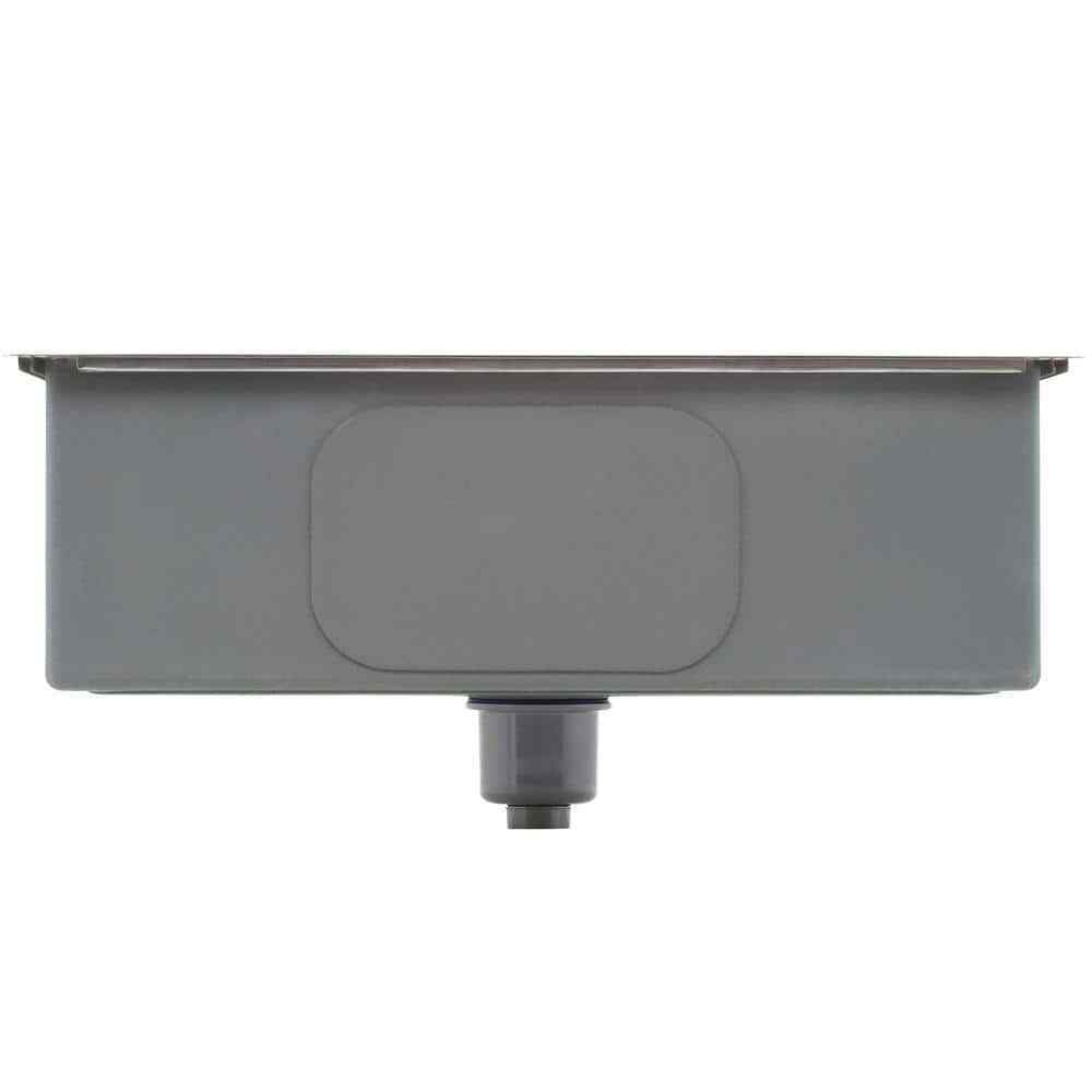 Glacier Bay 32 in. Tight Radius Drop-in 16G SS 4-Hole Single Bowl Kitchen Sink
