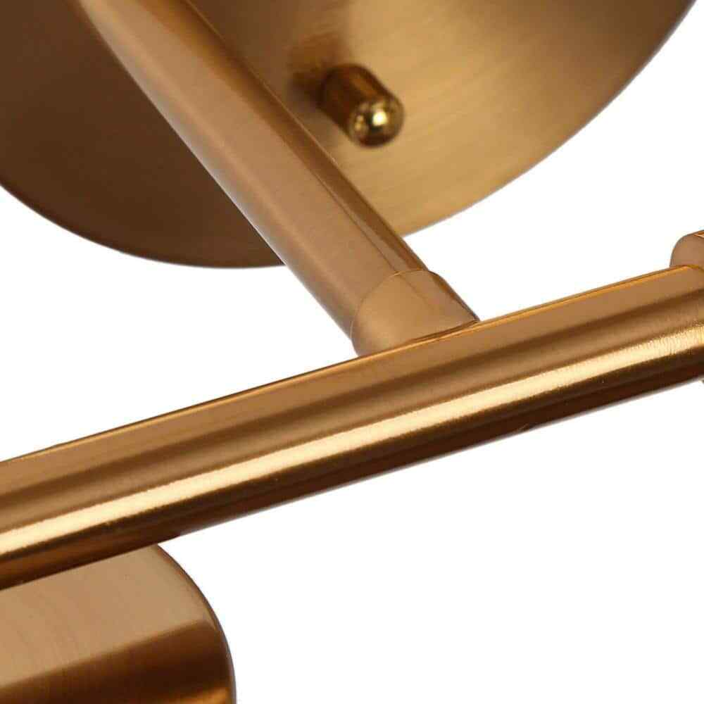 LNC Modern 14 in. 2-Light Plated Brass Bathroom Vanity Light LBNFJQ235W238C