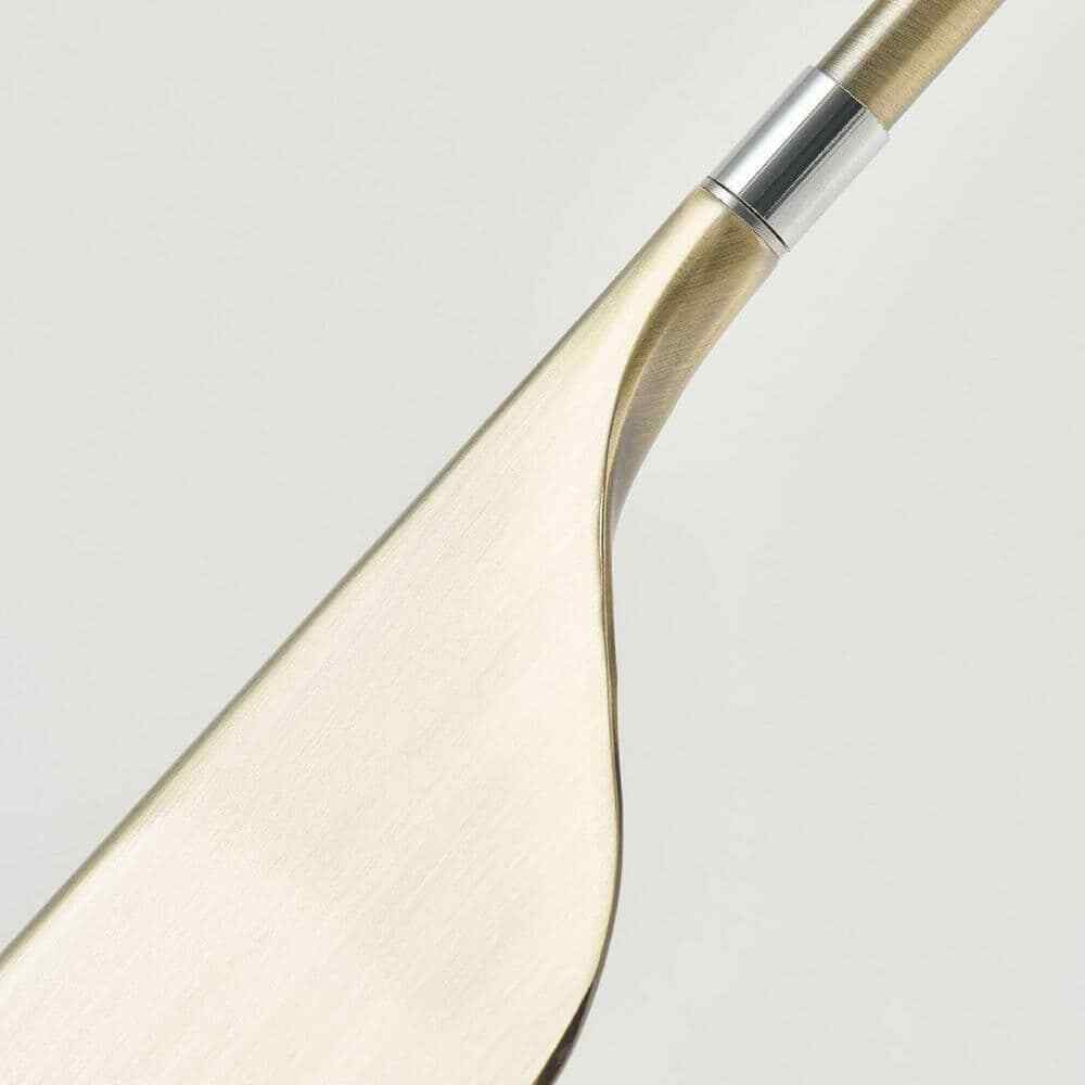 Brightech Leaf 53 in. Antique Brass Dimming LED Floor Lamp w/ Brass Metal Shade