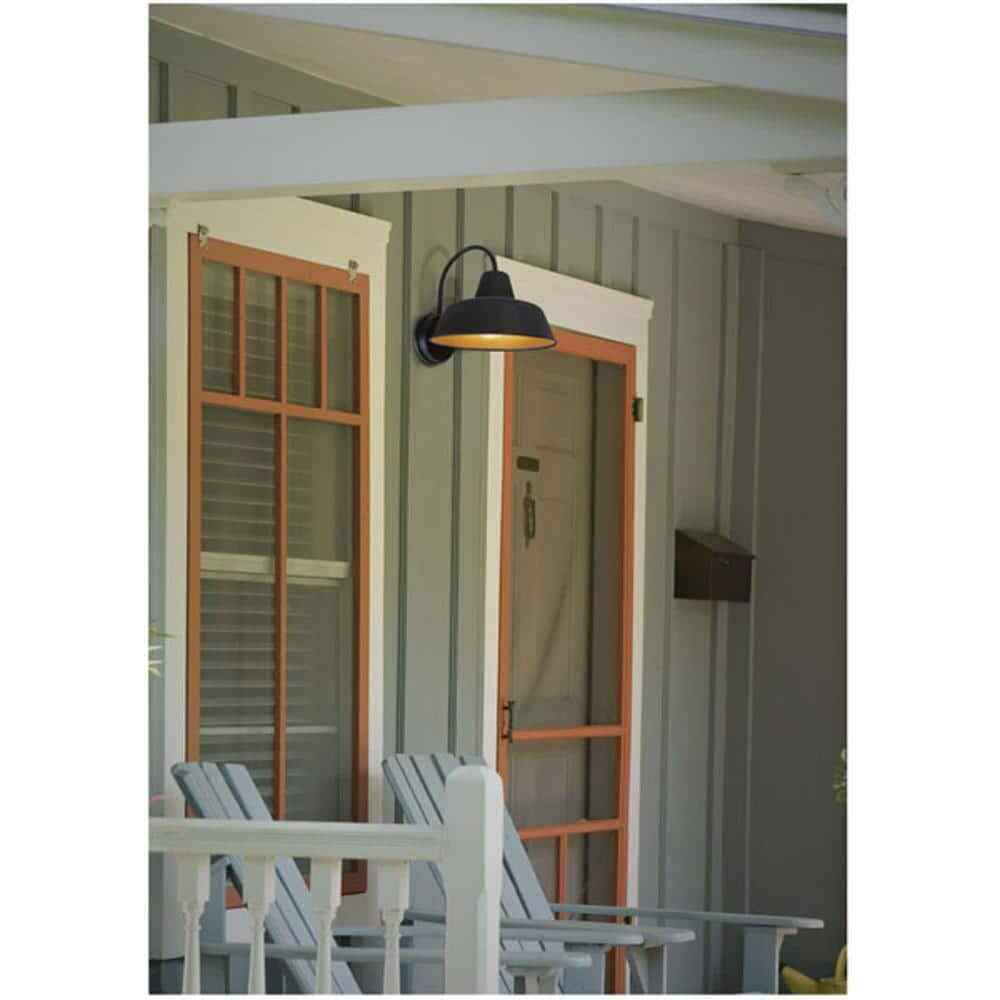 Sylvania Weymouth Medium 1-Light Antique Black Outdoor Wall Mount Sconce