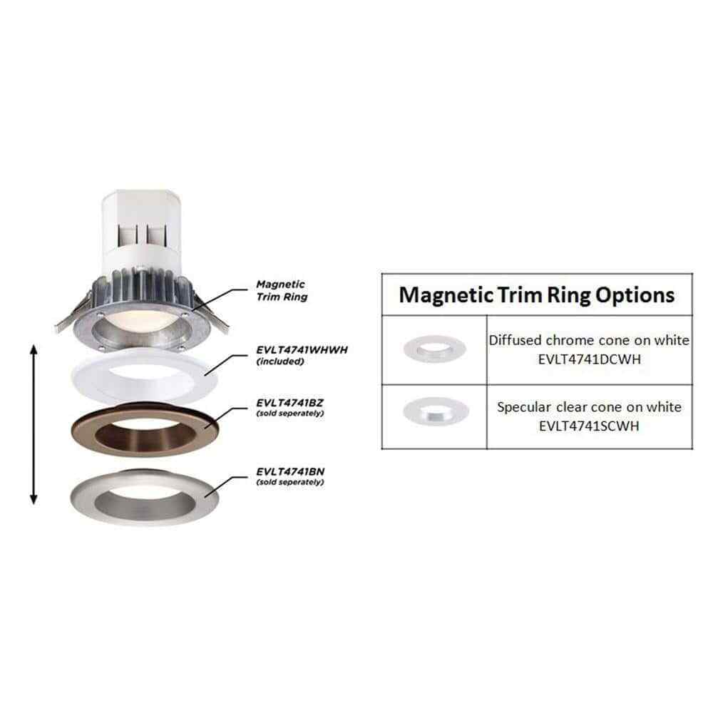 EnviroLite Easy Up 4 in. Remodel Canless Integrated LED Recessed Light Kit