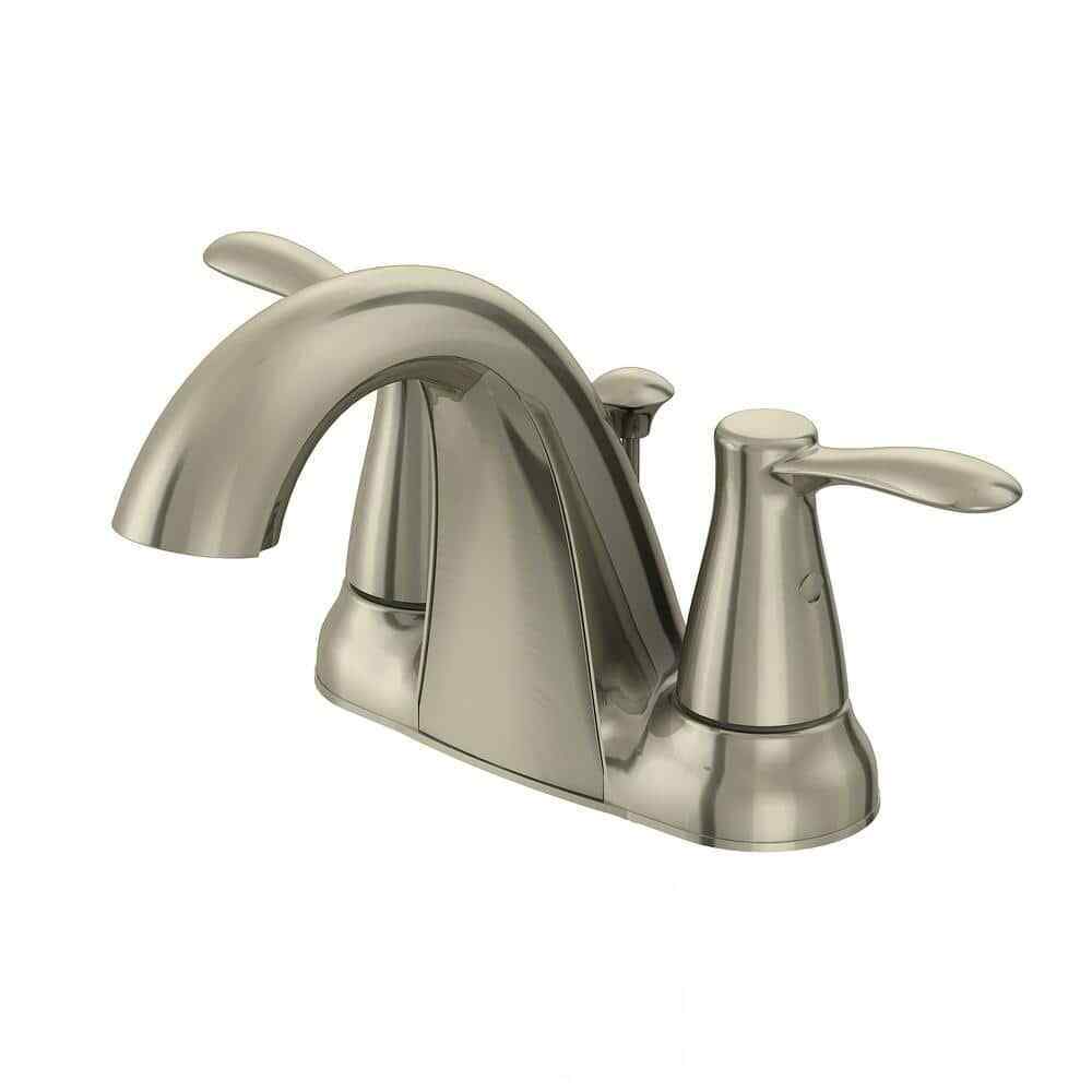 Glacier Bay Gable 4 in. Centerset 2-Handle Bathroom Faucet in Brushed Nickel