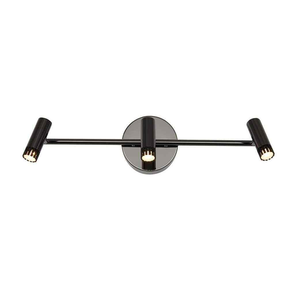 Artika Era 2ft. 3-Light Black Industrial Integrated LED Fixed Track Lighting Kit